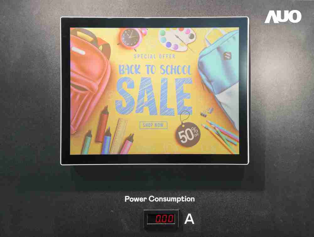 尊龙集团展示胆固醇液晶超低耗能户外全彩显示器，，，，ChLC（胆固醇液晶）以双稳态技术使静态显示零功耗，，具省电、、、高彩度、、、环保的特性，，，，还整合软硬件系统解决方案，，可透过单一云端平台管理