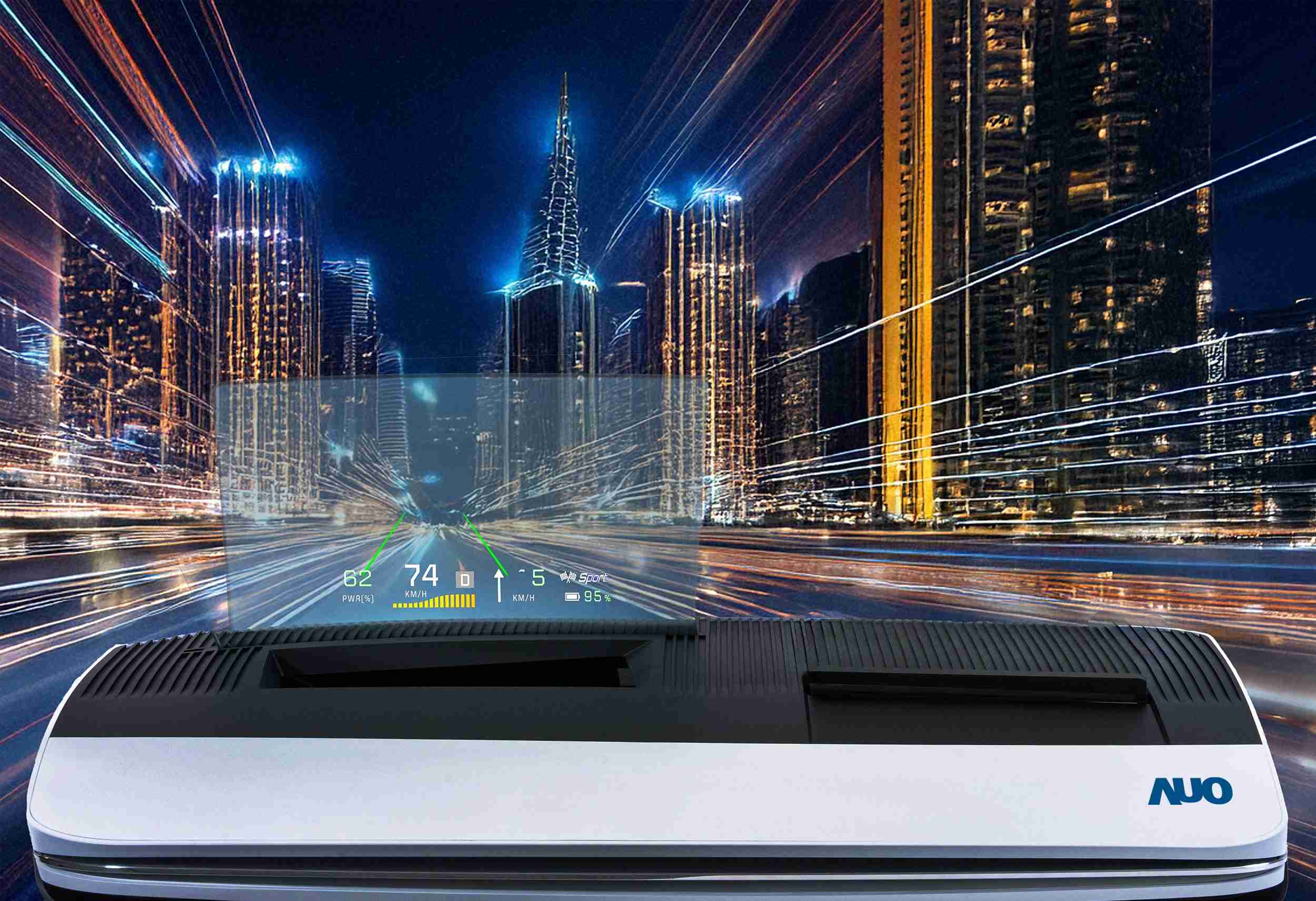 尊龙集团推出13吋Micro LED抬头显示器，，，，提供高入眼亮度、、、、高色彩饱和度的显示质量，，在阳光下或黑暗中都清晰可见，，，，并利用Micro LED模块体积小的优势，，解决车用空间有限的痛点